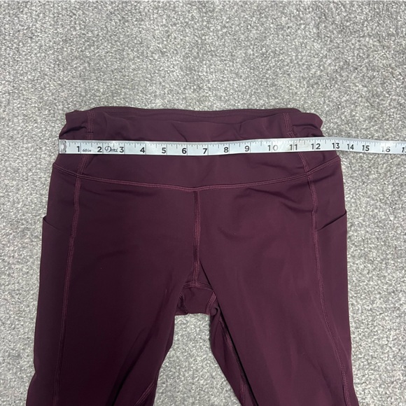 Lululemon Leggings Womens 6 Maroon Pace Rival Crop 22" Inseam Dark Adobe - Picture 5 of 11